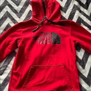 Small Red north face hoodie